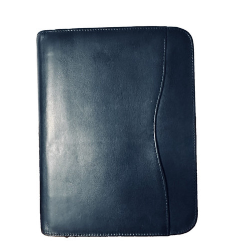 Vtg day timer black leather - day,