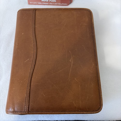 Vtg day timer planner - timer, brown