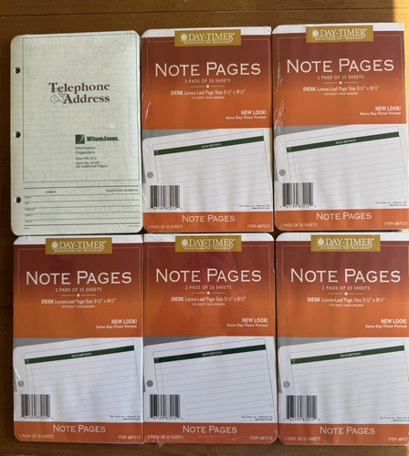 Day timer note pages - note, pads