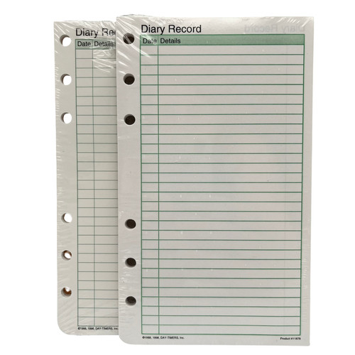 Day timer diary record refill - record,