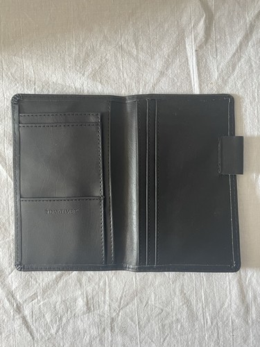 Day timer black faux - black, leather